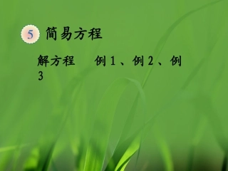 《解方程（例1、例2、例3）》教学课件