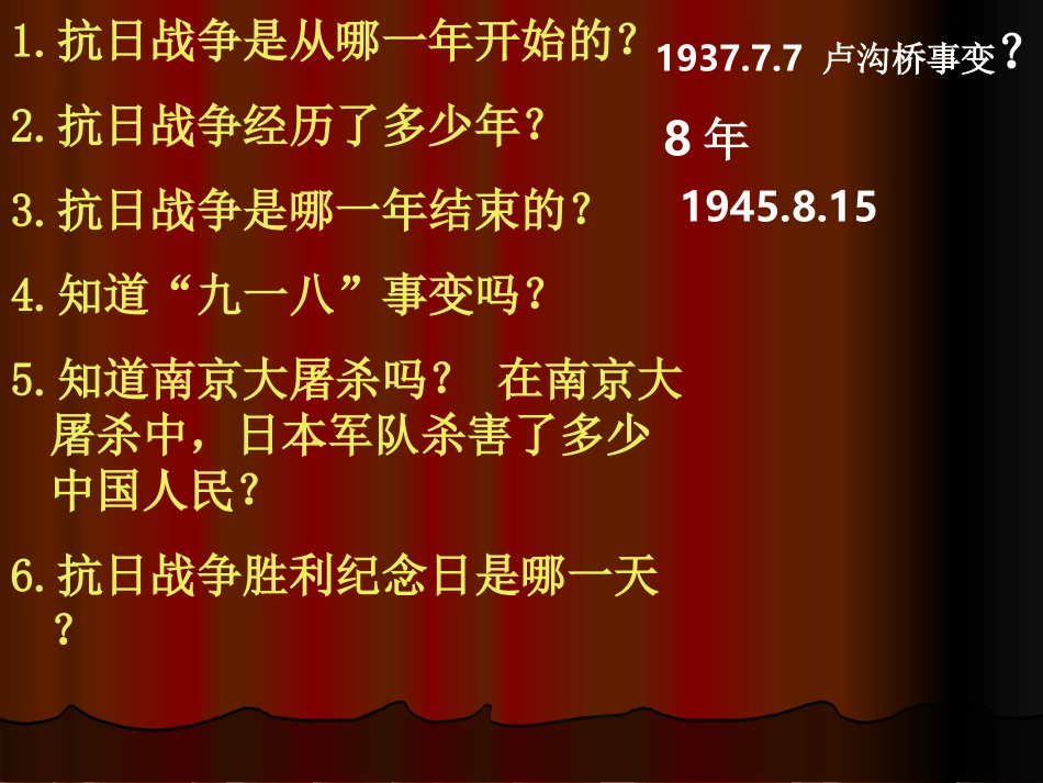 _纪念抗日战争胜利70周年主题班会_第2页