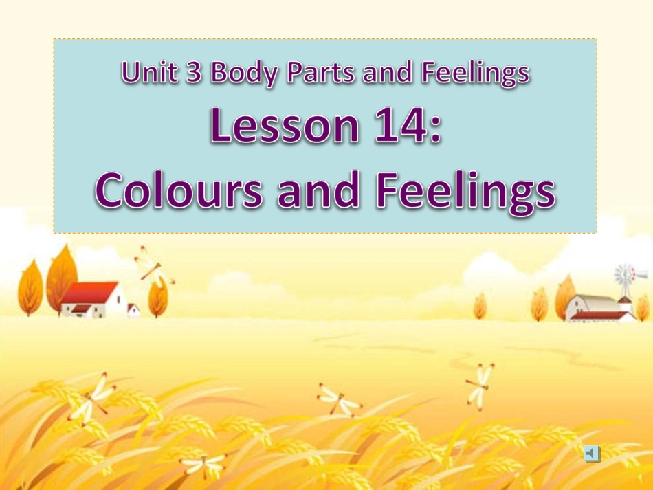 七年级冀教版英语Lesson_14_Colours_and_Feelings_第1页