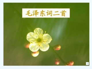 七年级语文下册《毛泽东词二首》优秀实用课件 苏教版