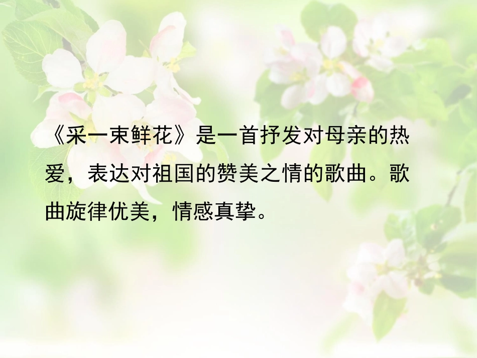 《采一束鲜花》课件_第2页