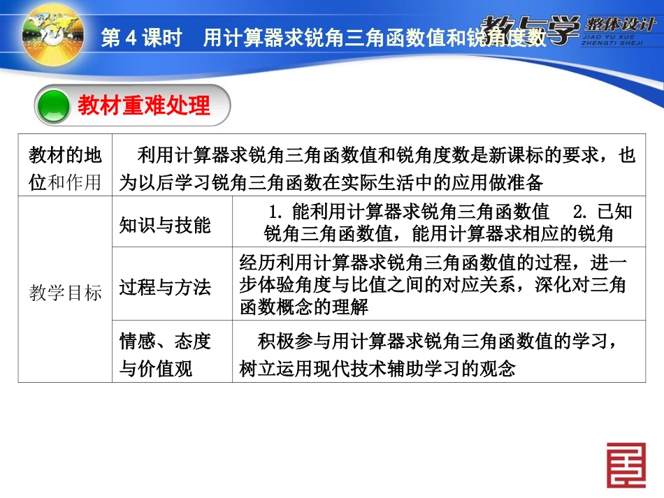 4281第4课时　用计算器求锐角三角函数值和锐角度数_第3页