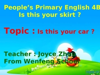 People’sPrimaryEnglish4B