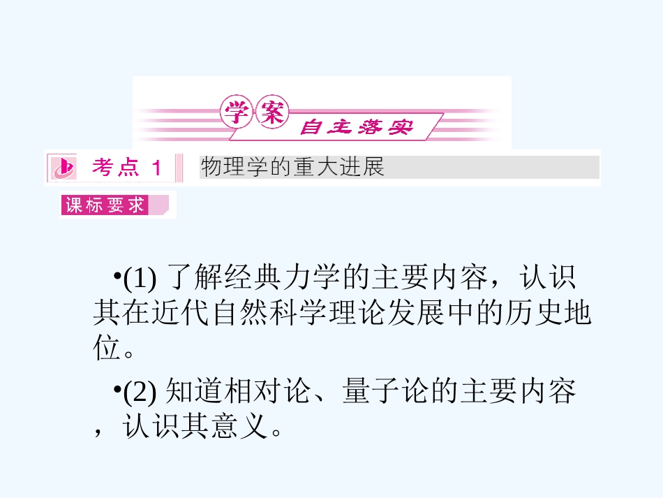 《金版新学案》2011高三历史一轮 第27讲 近代以来世界的科学发展历程课件 新人教版_第2页