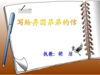 写给异国弟弟的信