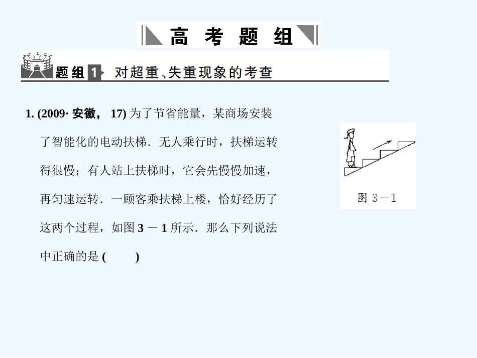 【创新设计】2011届高考物理一轮复习 第3章 牛顿运动定律章末整合课件 人教大纲版_第3页
