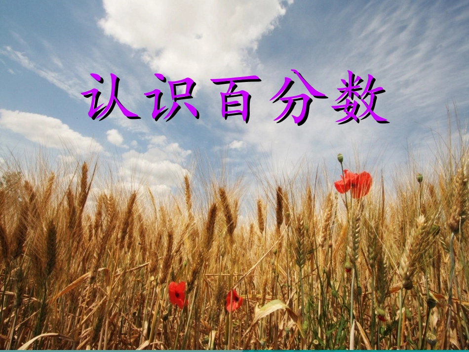 百分数的认识MicrosoftPowerPoint幻灯片_第1页