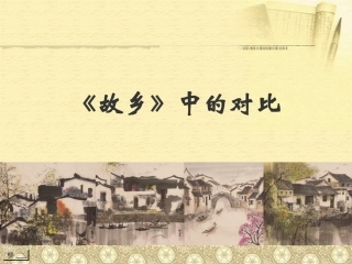 《故乡》中的对比