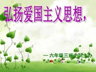“祖国在我心中”63班主题班队会