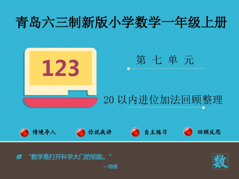 《20以内的进位加法——回顾整理》课件_第1页