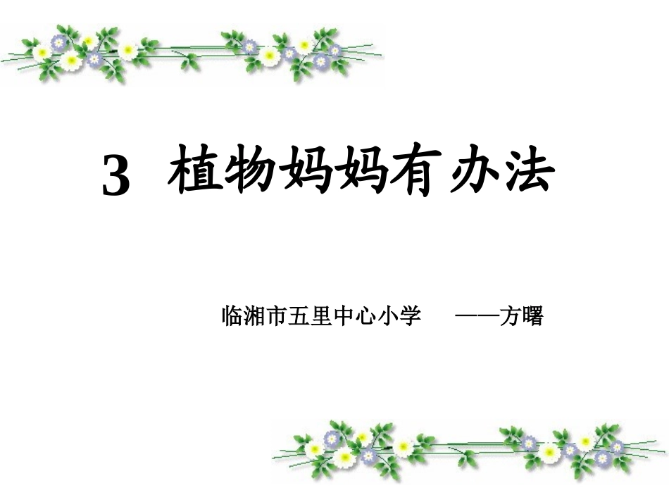 公开课《植物妈妈有办法》课件(1)_第1页