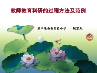 教育科研的基本过程与方法及范例(青田讲座鲍宗武) (2)