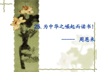 《为中华之崛起嗯读书》PPT