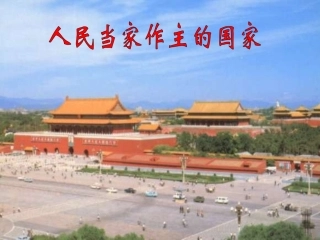 人民当家作主的国家第1课时