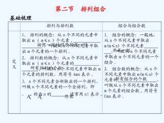 《学案与测评》2011年高考数学总复习 第十二单元第二节 排列组合