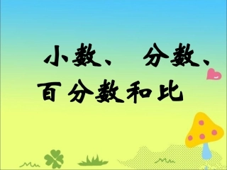 《小数、分数、百分数和比》课件