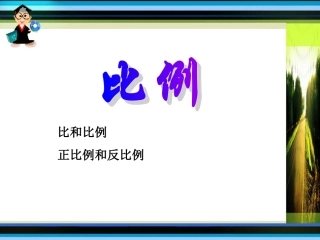 比例期中复习课件