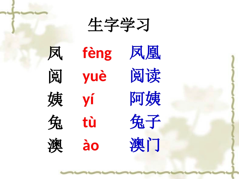 《钟楼读书》生字学习_第1页