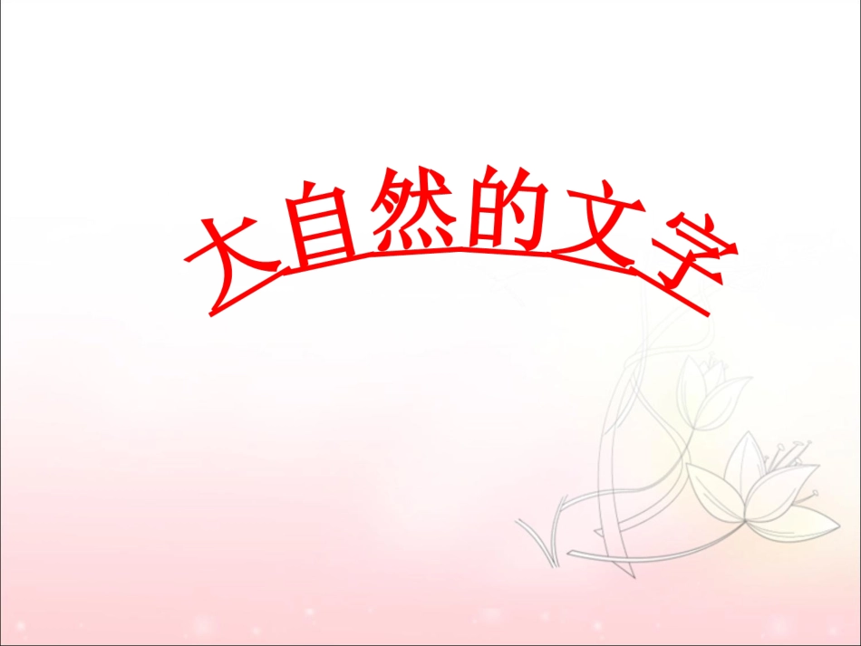 《大自然的文字》课件3_第1页