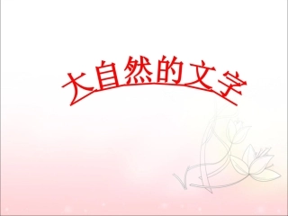 《大自然的文字》课件3
