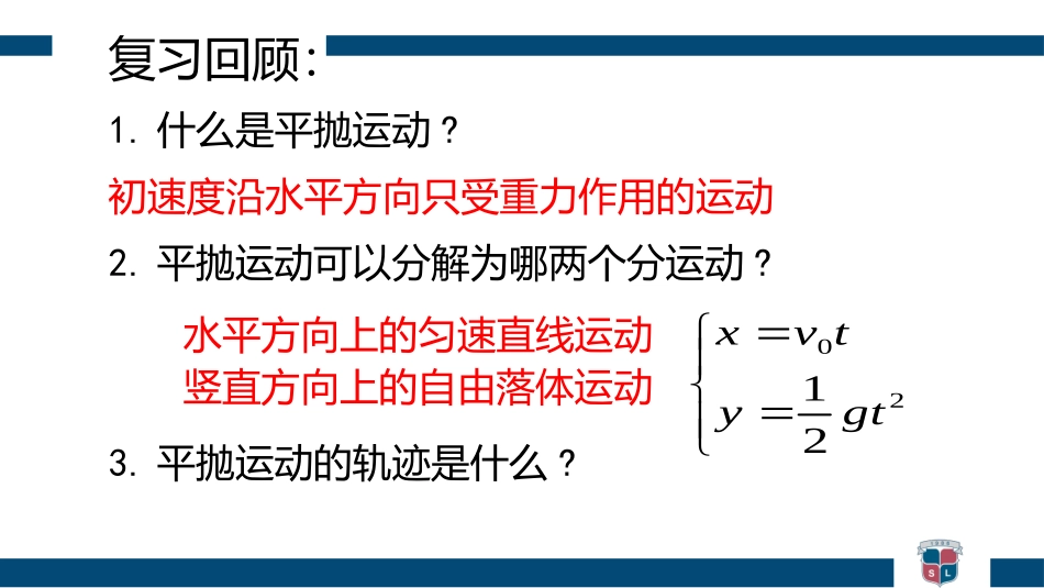 必修253实验：研究平抛运动（课件）_第2页