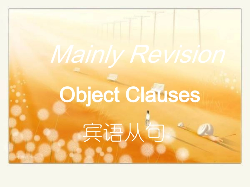 强烈推荐!初中英语宾语从句复习课件_第1页