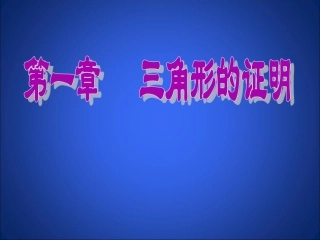 《三角形的证明》复习课件2