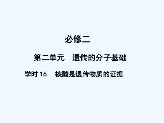 【创新设计】2011届高考生物一轮复习 第二单元 学时16 核酸是遗传物质的证据课件 浙科版必修2