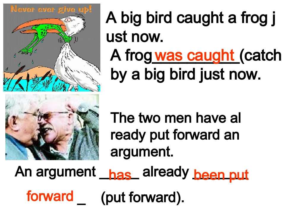 微课howtochangetheactivevoiceintothepassivevoice_第3页