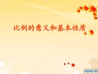 比例的意义和基本性质 (2)