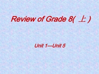 ReviewofGrade8上Unit1-Unit5