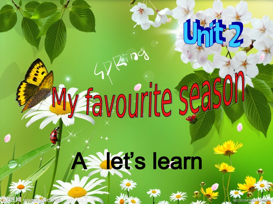 最新版PEP五年级英语下册Unit2_my_favourite_season_ALet's_learn_第1页