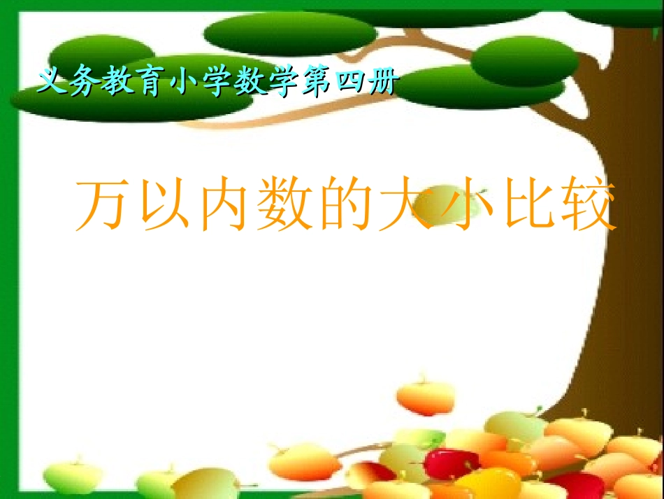 万以内数的大小比较[课件]人教版_第1页