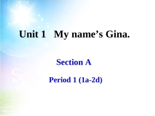 七上unit1mynameisGina