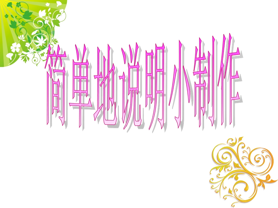 《简单地说明小制作》_第1页