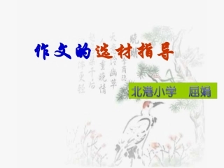 《作文选材指导》课件