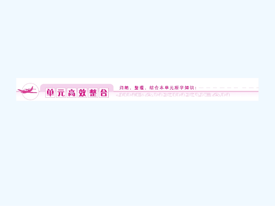 《金版新学案》2011高三历史一轮复习 第3单元 近代西方资本主义政体的建立 单元整合课件 岳麓版_第1页