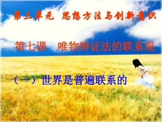 世界是普遍联系的课件