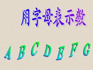 用字母表示数课件 (5)