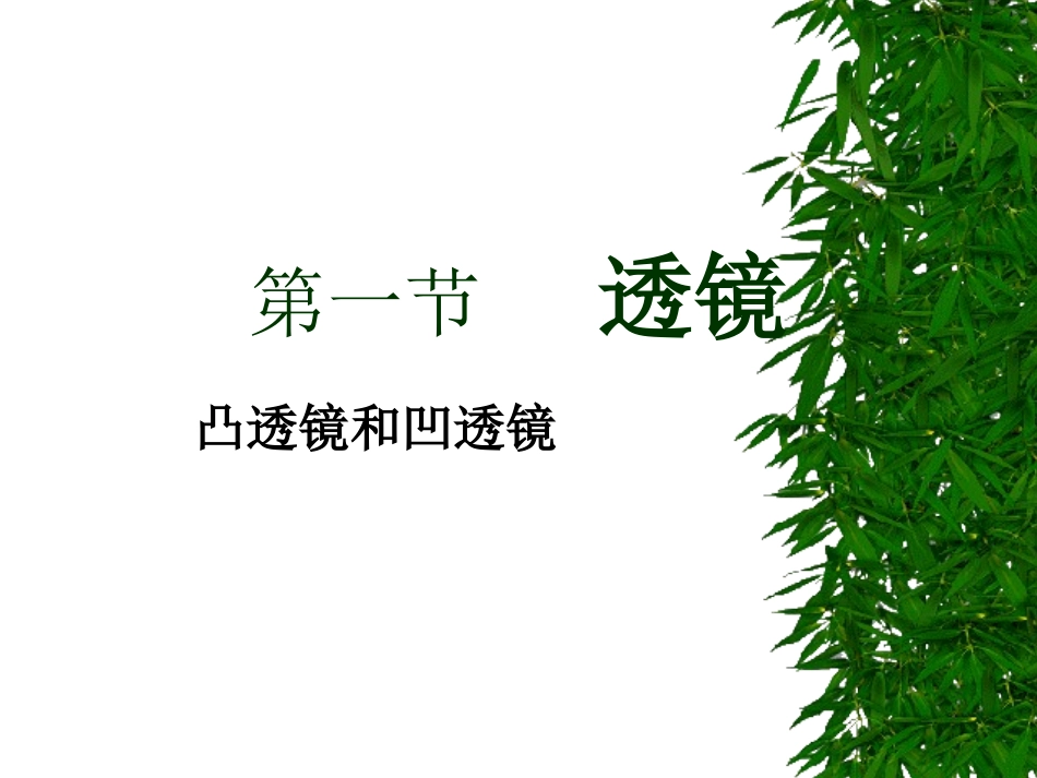 初中物理课件：透镜_第1页