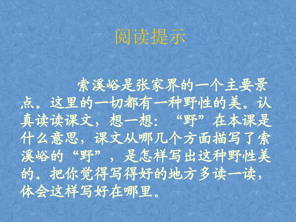 《索溪峪的野》课件_第2页