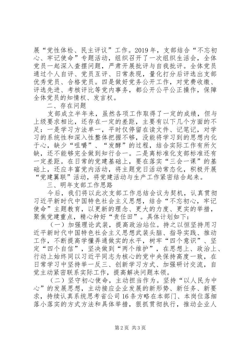 20XX年分公司支部工作总结_第2页