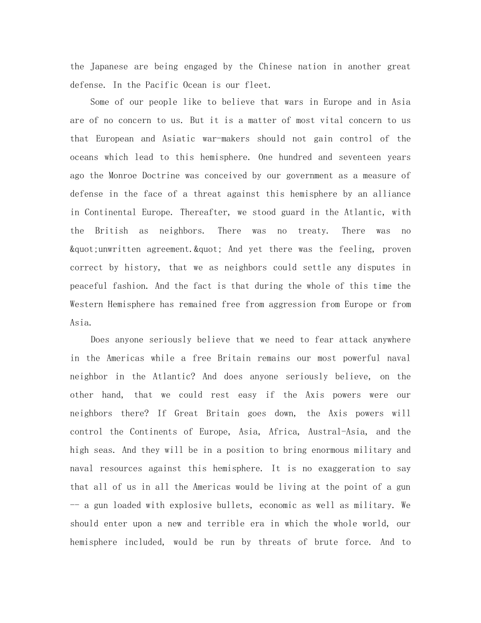 美国总统罗斯福英语演讲稿 _第3页