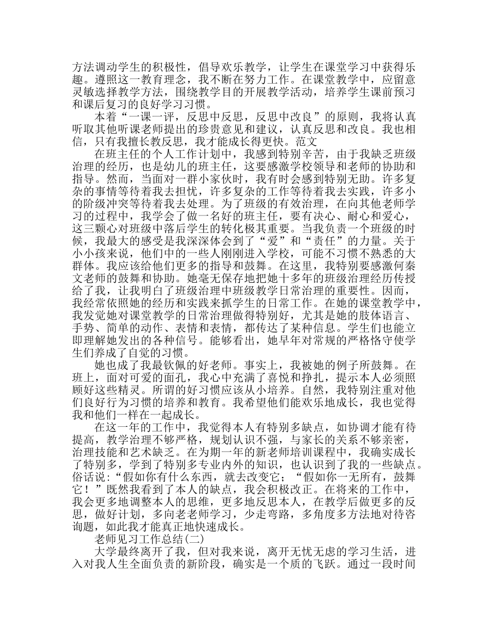 教师试用期工作参考总结两篇（通用） _第2页