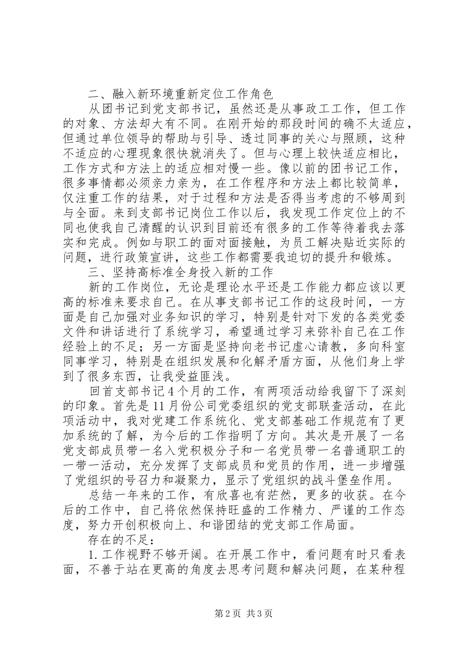 202X年支部书记个人工作总结_第2页