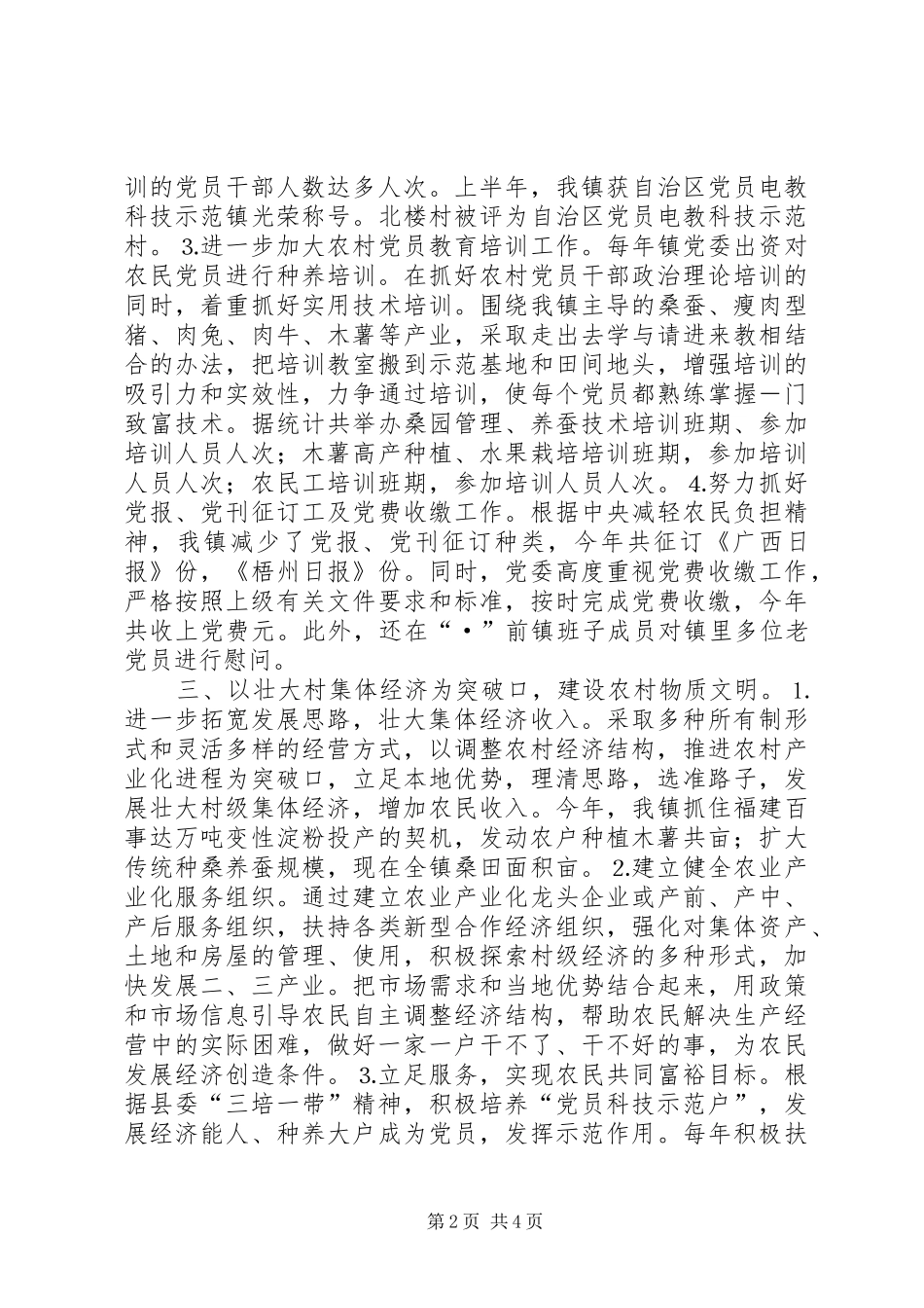 ×镇二○○四年基层组织建设工作总结_第2页