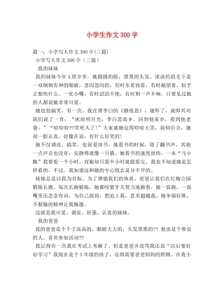 小学生作文300字 