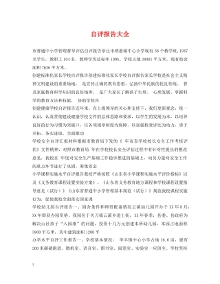 自评报告大全 