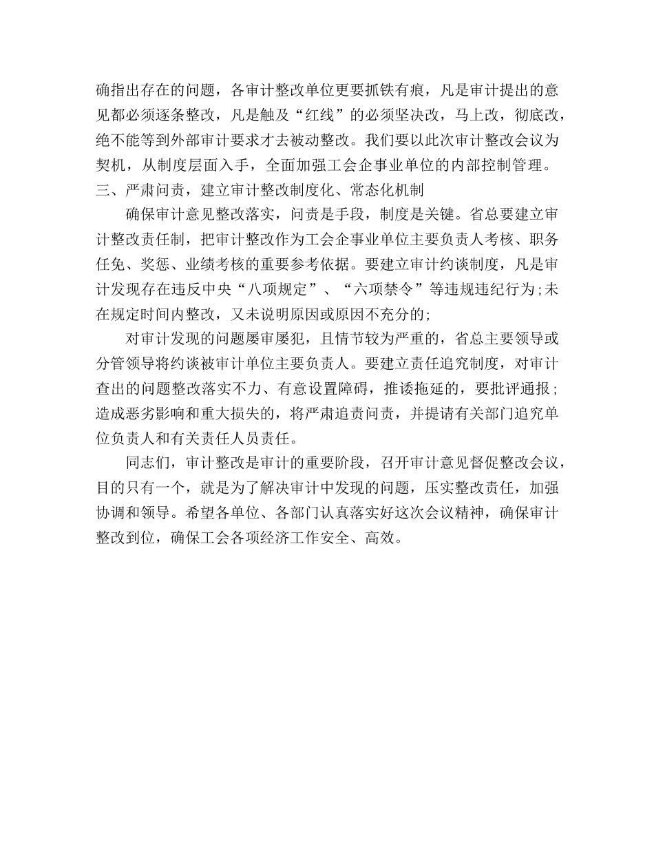 在审计整改工作会议上的讲话 _第3页