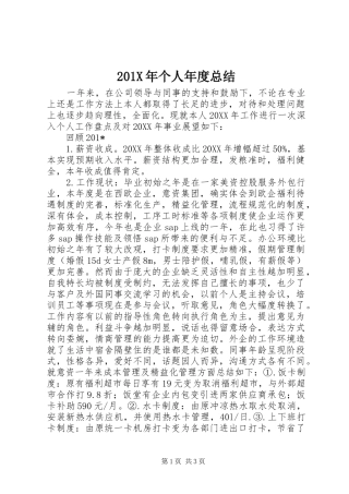 202X年个人年度总结